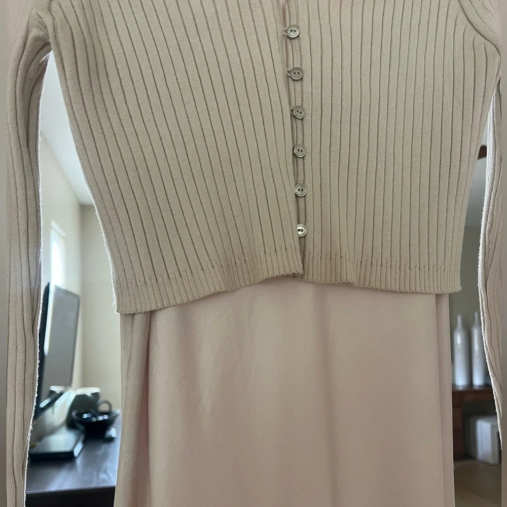 ALL SAINTS Elegant Maxi Dress with Cardigan - Picture 2 of 4